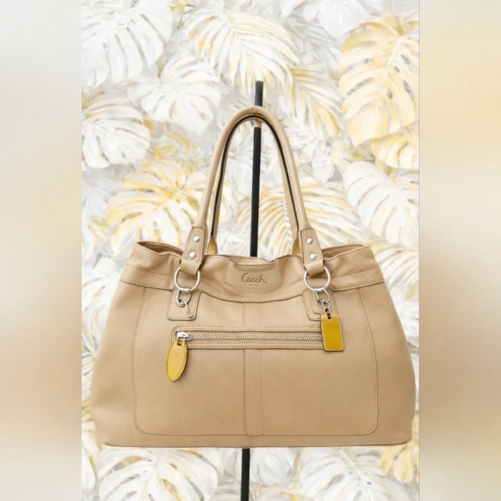 Coach Tan Leather Tote Bag